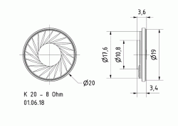 K 20 - 8 Ohm