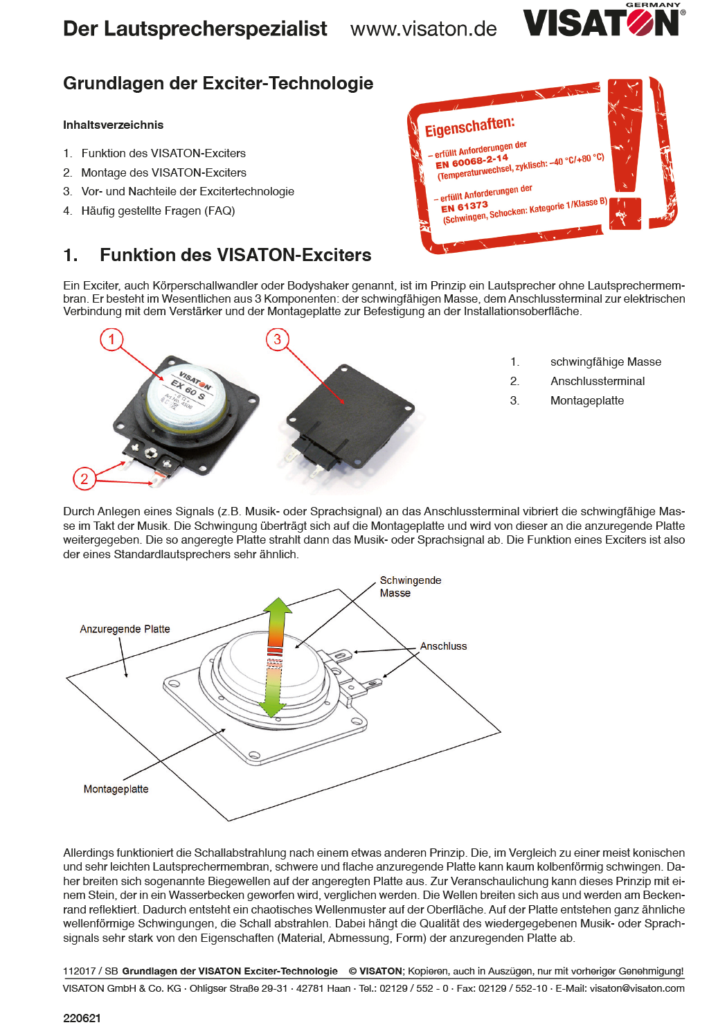 VISATON Exciter Technology