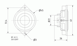 Zeichnung BF 45 S - 4 Ohm