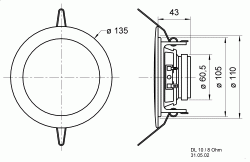 Zeichnung DL 10 - 8 Ohm