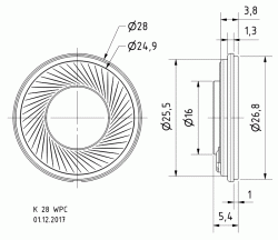 K 28 WPC - 8 Ohm