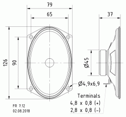 Zeichnung VISATON FR 7.12