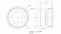 W 100 X - 2 x 4 Ohm