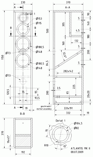 Gehäusezeichnung Atlantis MK II